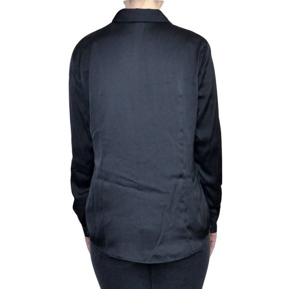 Michael Kors Long Sleeves Button Down Blouse Shirt Top Tunic Black 10 Nwt $89 - Picture 4 of 5